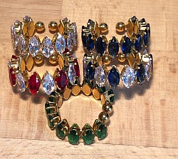 bagues strass réglables-9,90€