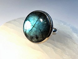 bague ajustable argent 925 Labradorite - 75€