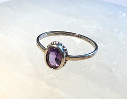 Bague facettée améthyste-Argent 925 (taille US 6)-19,90€