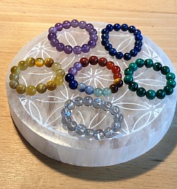 Perles en pierres naturelles 4mm élastique-8€